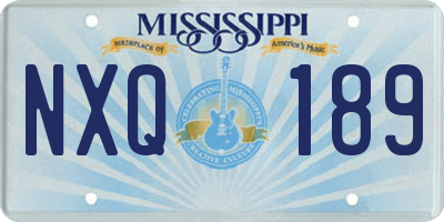 MS license plate NXQ189