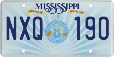 MS license plate NXQ190