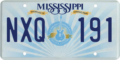 MS license plate NXQ191