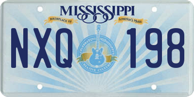 MS license plate NXQ198