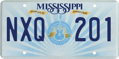 MS license plate NXQ201