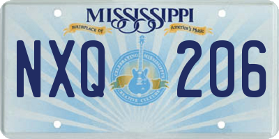 MS license plate NXQ206