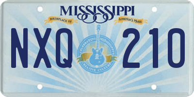 MS license plate NXQ210