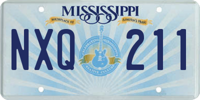 MS license plate NXQ211