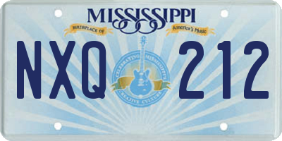 MS license plate NXQ212