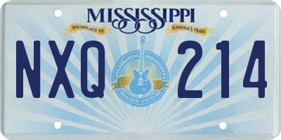 MS license plate NXQ214