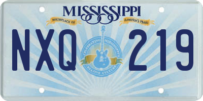 MS license plate NXQ219