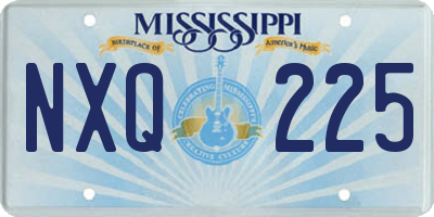 MS license plate NXQ225