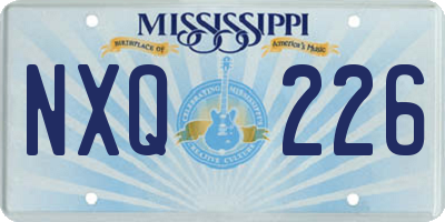 MS license plate NXQ226