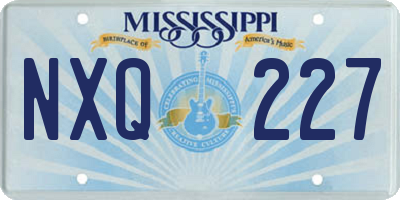 MS license plate NXQ227