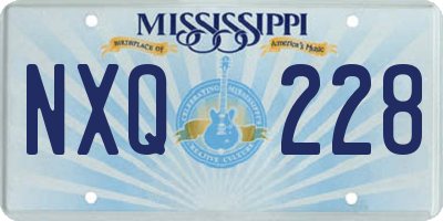 MS license plate NXQ228