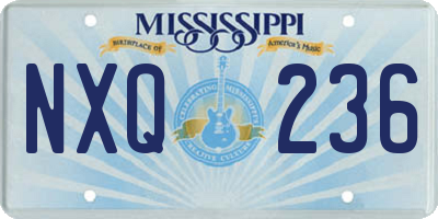 MS license plate NXQ236