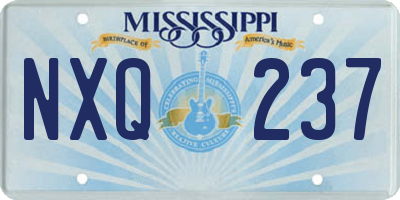MS license plate NXQ237