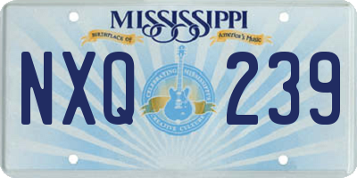 MS license plate NXQ239