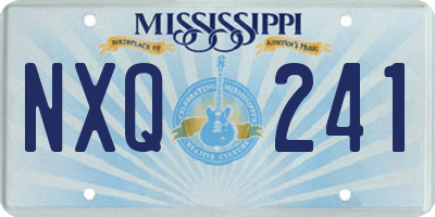 MS license plate NXQ241