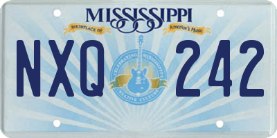 MS license plate NXQ242