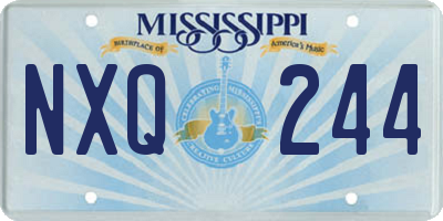 MS license plate NXQ244