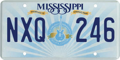 MS license plate NXQ246