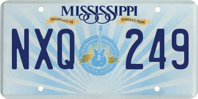 MS license plate NXQ249