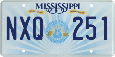 MS license plate NXQ251