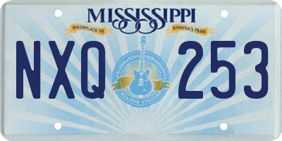 MS license plate NXQ253