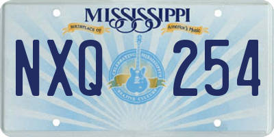 MS license plate NXQ254