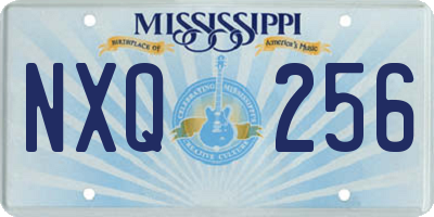 MS license plate NXQ256