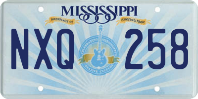 MS license plate NXQ258