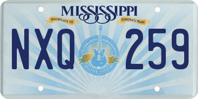 MS license plate NXQ259