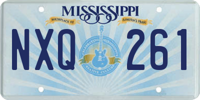 MS license plate NXQ261