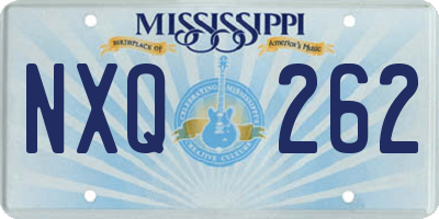MS license plate NXQ262