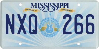 MS license plate NXQ266