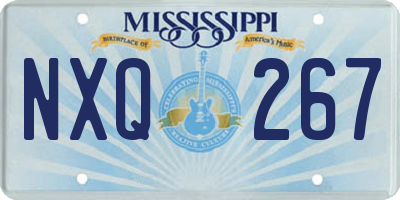 MS license plate NXQ267