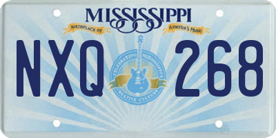 MS license plate NXQ268