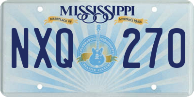 MS license plate NXQ270