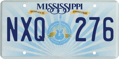 MS license plate NXQ276
