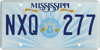 MS license plate NXQ277