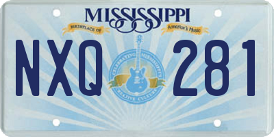 MS license plate NXQ281