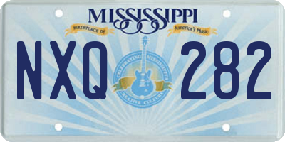 MS license plate NXQ282