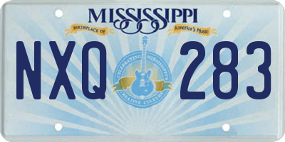 MS license plate NXQ283