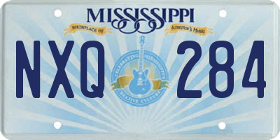 MS license plate NXQ284