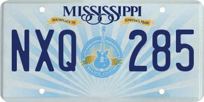 MS license plate NXQ285