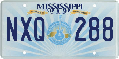 MS license plate NXQ288