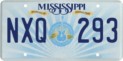 MS license plate NXQ293