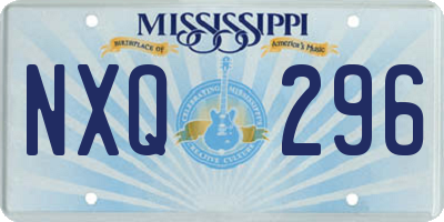MS license plate NXQ296