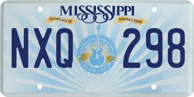 MS license plate NXQ298