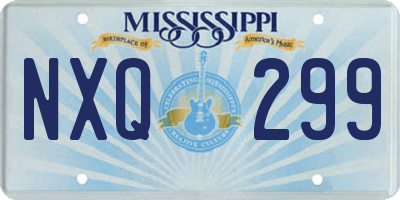 MS license plate NXQ299
