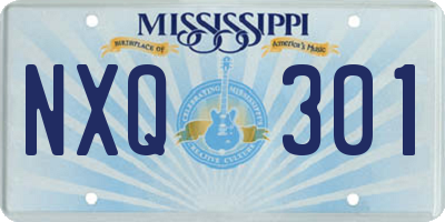 MS license plate NXQ301
