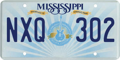 MS license plate NXQ302