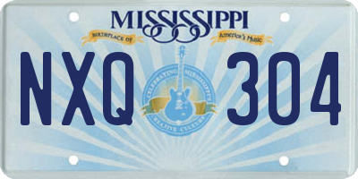 MS license plate NXQ304